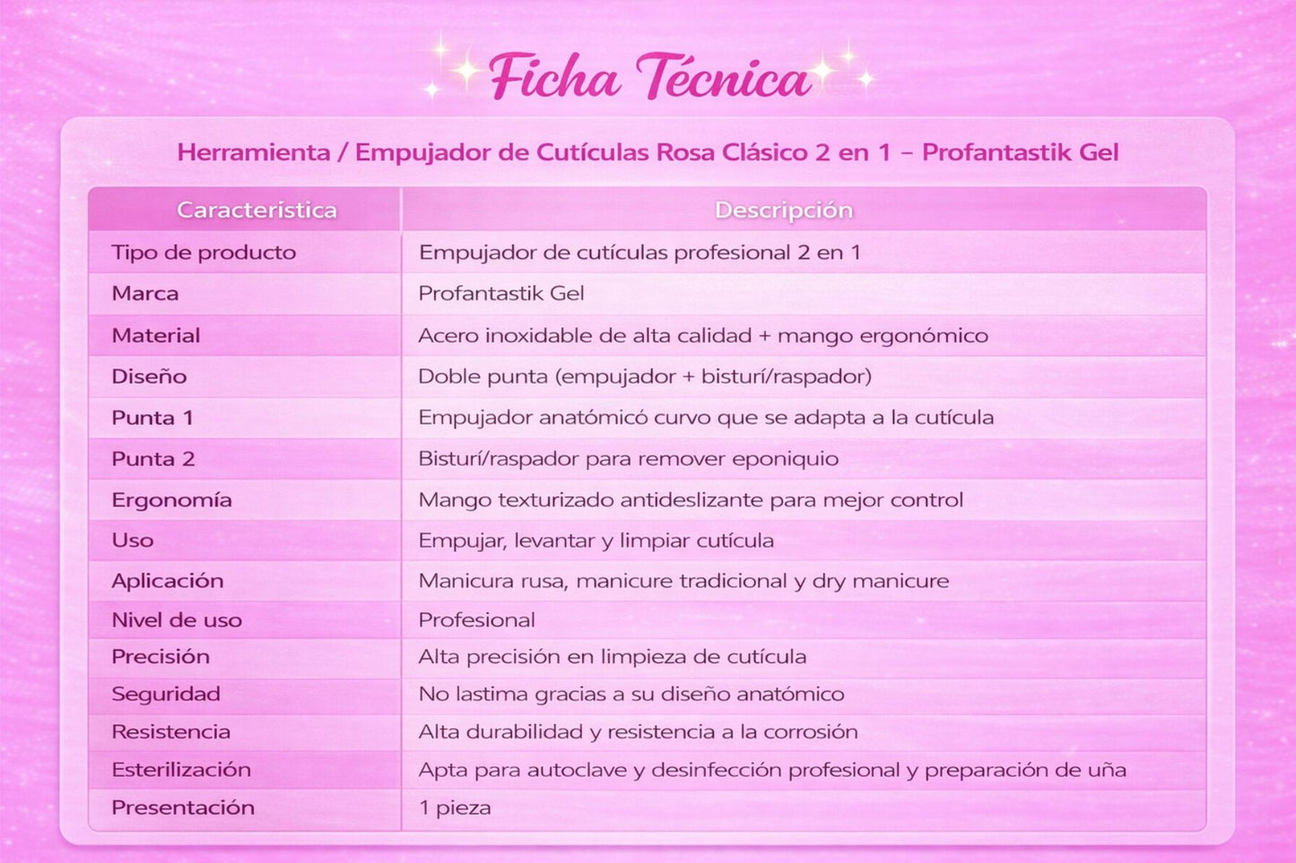 EMPUJADOR ROSA 2 EN 1