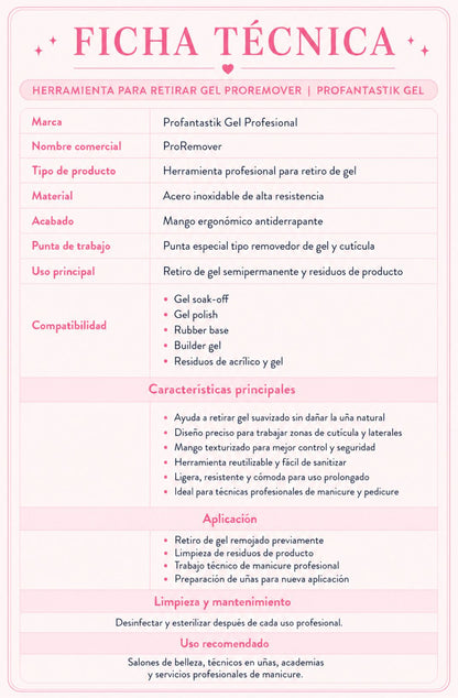 HERRAMIENTA PARA RETIRAR GEL PROREMOVER