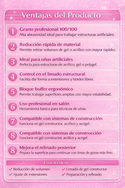 LIMA BUFFER NEGRA 100-100