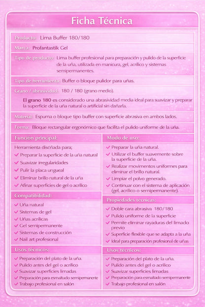 LIMA BUFFER NEGRA 180-180