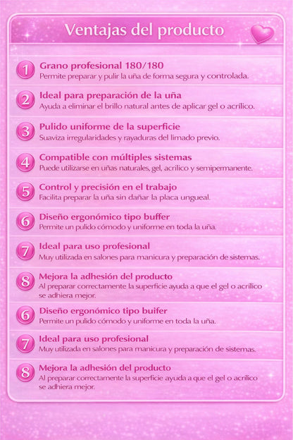 LIMA BUFFER NEGRA 180-180