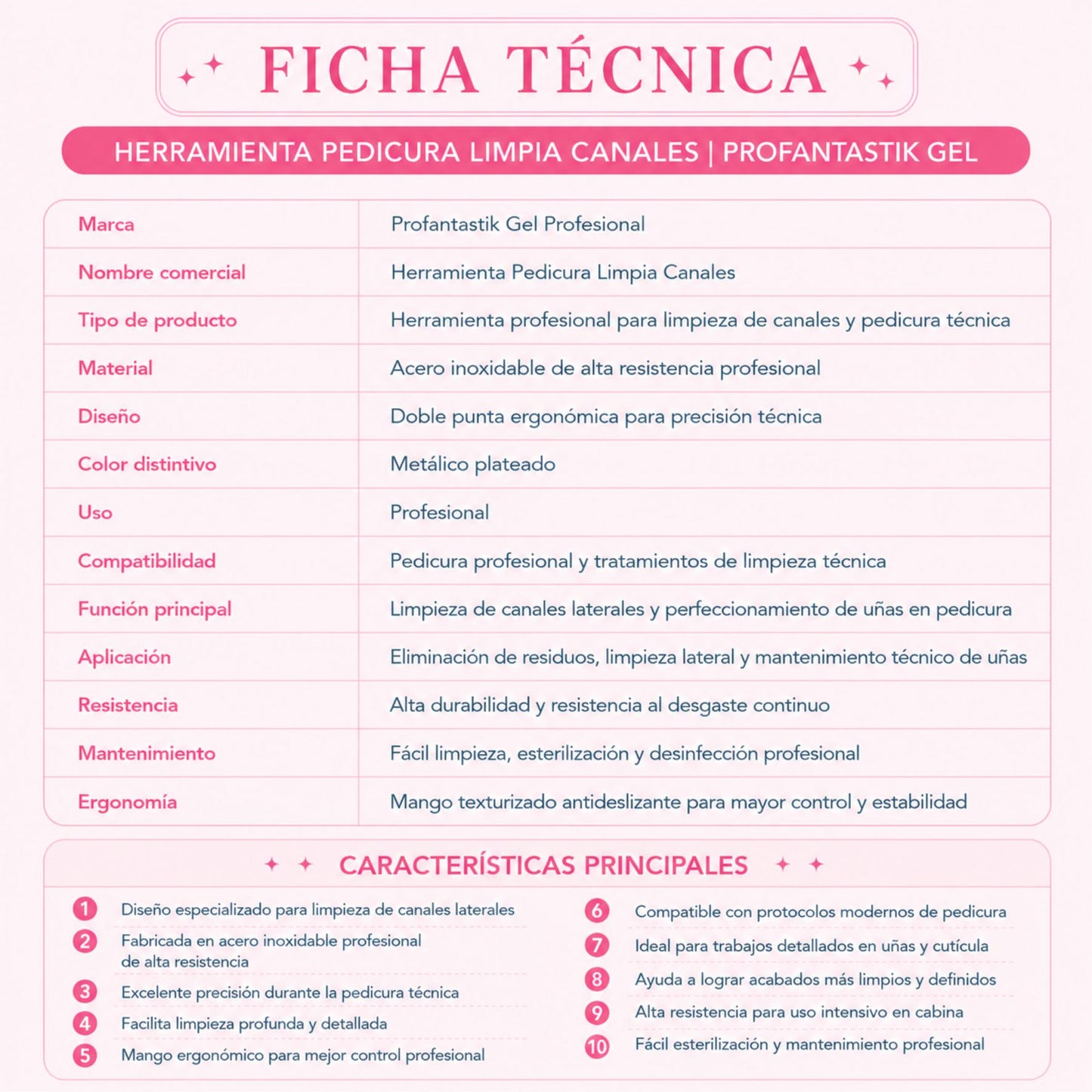 PEDICURA LIMPIA CANALES O CURETA