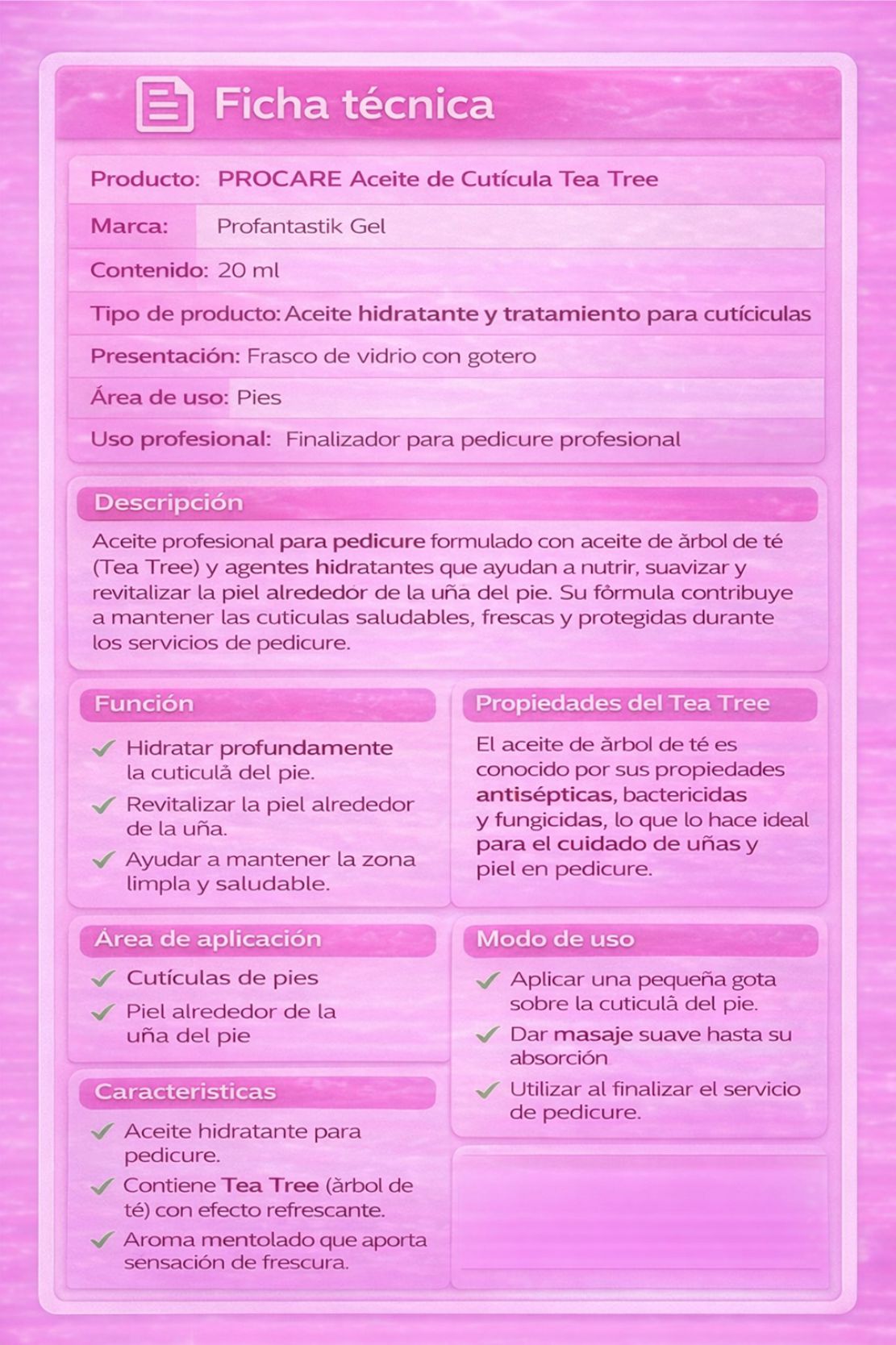 PROCARE ACEITE PIES