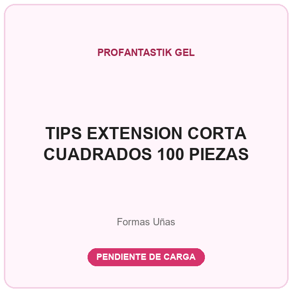 TIPS EXTENSION CORTA CUADRADOS 100 PIEZAS