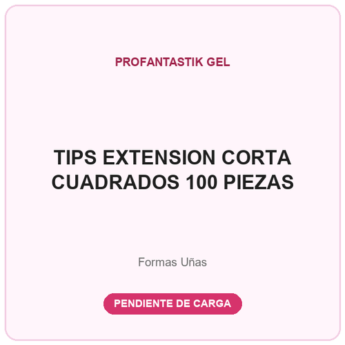 TIPS EXTENSION CORTA CUADRADOS 100 PIEZAS