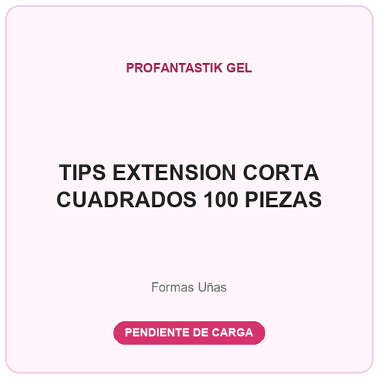 TIPS EXTENSION CORTA CUADRADOS 100 PIEZAS