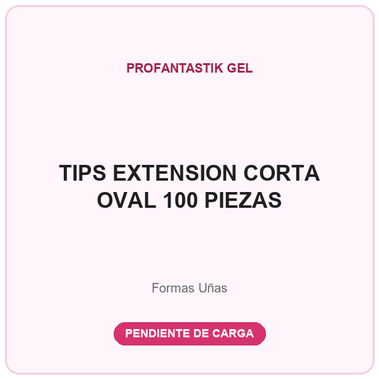 TIPS EXTENSION CORTA OVAL 100 PIEZAS