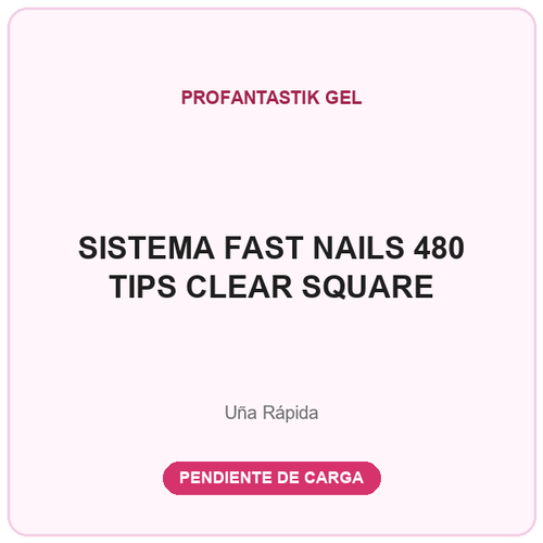 SISTEMA FAST NAILS SQUARE CLEAR (480 TIPS)