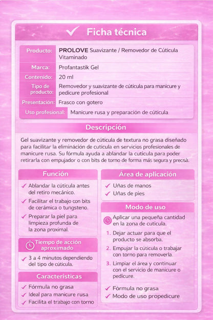 PROLOVE REMOVEDOR DE CUTICULAS