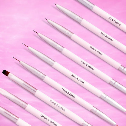 SET DE 9 PINCELES PRINCES SERIE DOBLES